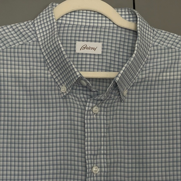 Brioni Button Down Shirt 3XL Blue - Picture 3 of 10